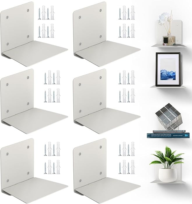 Eapele Invisible Floating Bookshelf, Heavy-Duty Hanging Bookshelves, Steel Constructed Wall Mount... | Amazon (US)