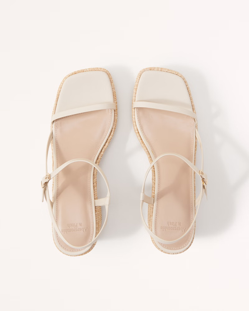 Retro Strappy Platform Heels | Abercrombie & Fitch (US)