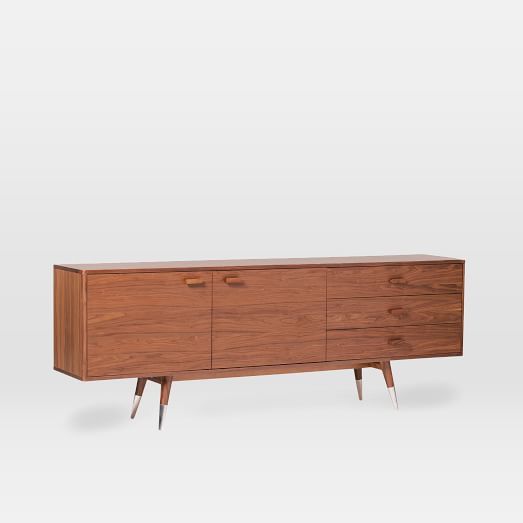 Metal Capped Wood Console | West Elm (US)