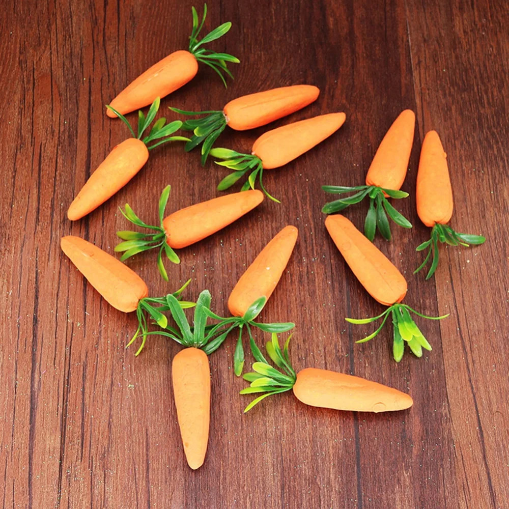 12 Pieces Mini Easter Carrots Foam Artificial Carrots Ornament Hanging Decorations for Home Kitch... | Walmart (US)