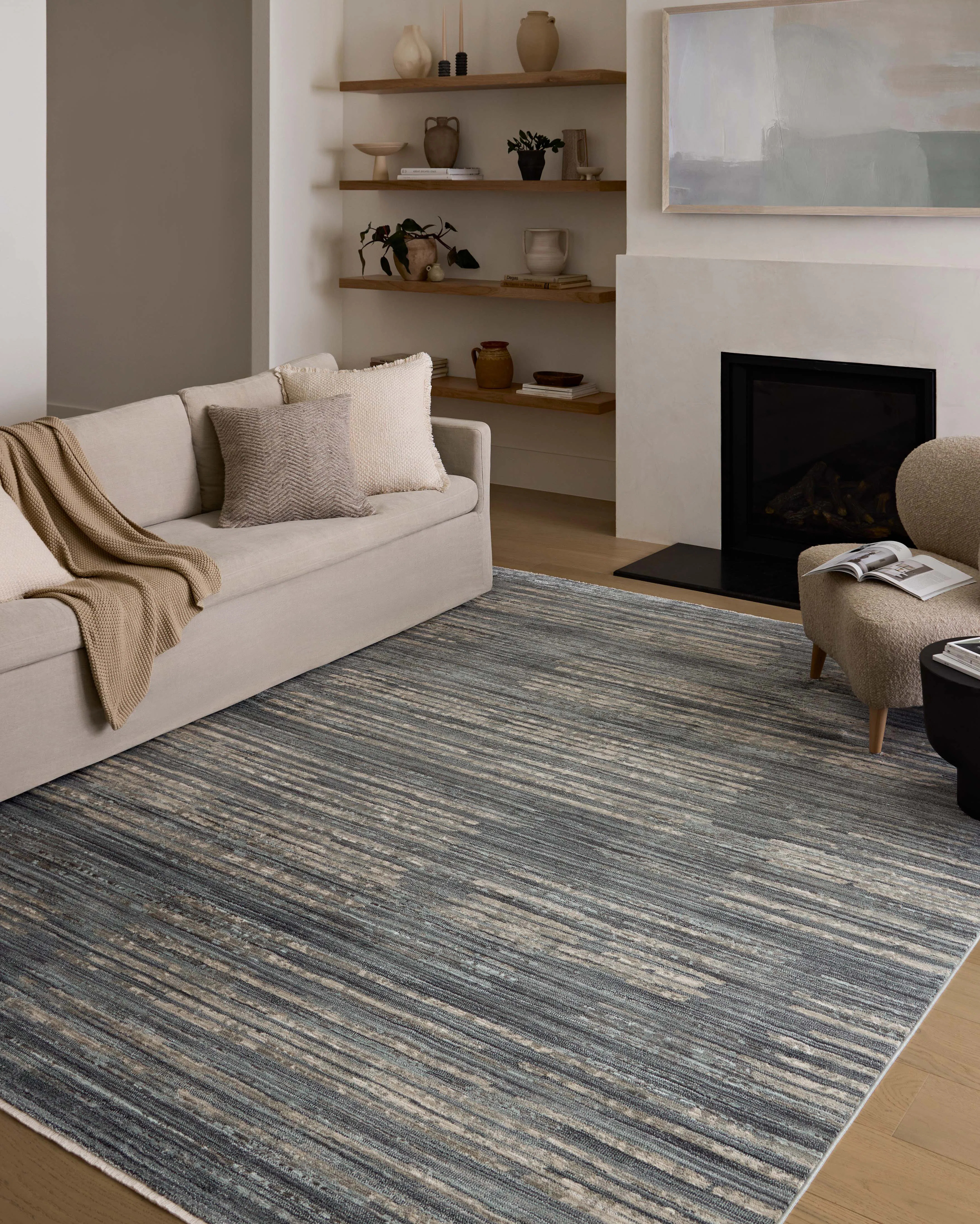 17 Stories Marlia Ocean / Sand Area Rug | Wayfair North America