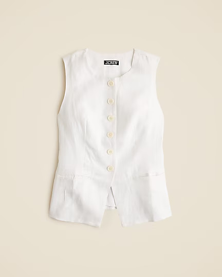 Cutaway vest top in linen | J. Crew US