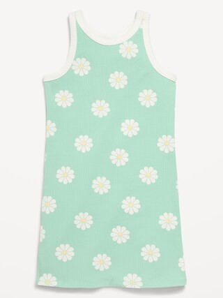 Printed Ribbed Tank Dress for Girls | Old Navy (US)