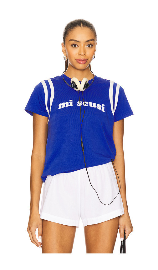 Araminta James Mi Scusi Baby Tee in Blue. Size M. Also in XS, S, L, XL. | Revolve Clothing (Global)