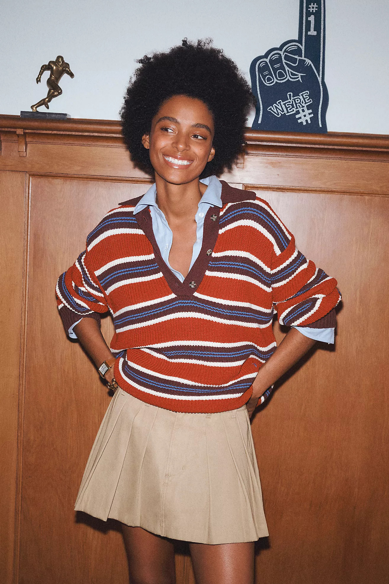 Damson Madder Ilona Rugby Sweater | Anthropologie (US)