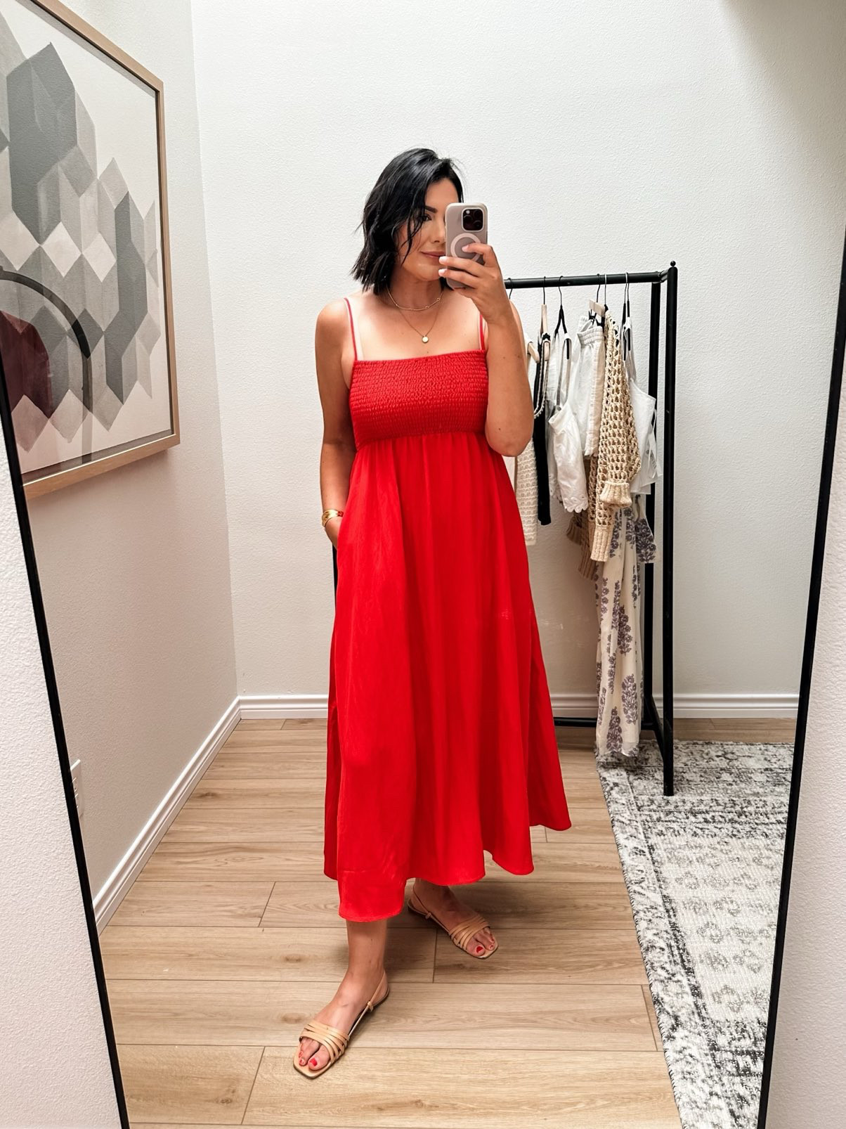 LOVED this dress! I read the reviews bc I was in between this and another dress but this one said it was best for big boobs. And they were right! The smocking is perfect, the straps are adjustable and it’s a nice breezy fabric. I am in the large, fits me as an 8 perfectly. It comes in a lot of colors too! 

 #LTKSummerEdit #LTKFindsUnder100