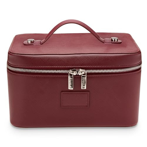 ETOILE - Vanity Case Burgundy - Stylish Travel Makeup Bag Organizer with Dividers | Amazon (US)