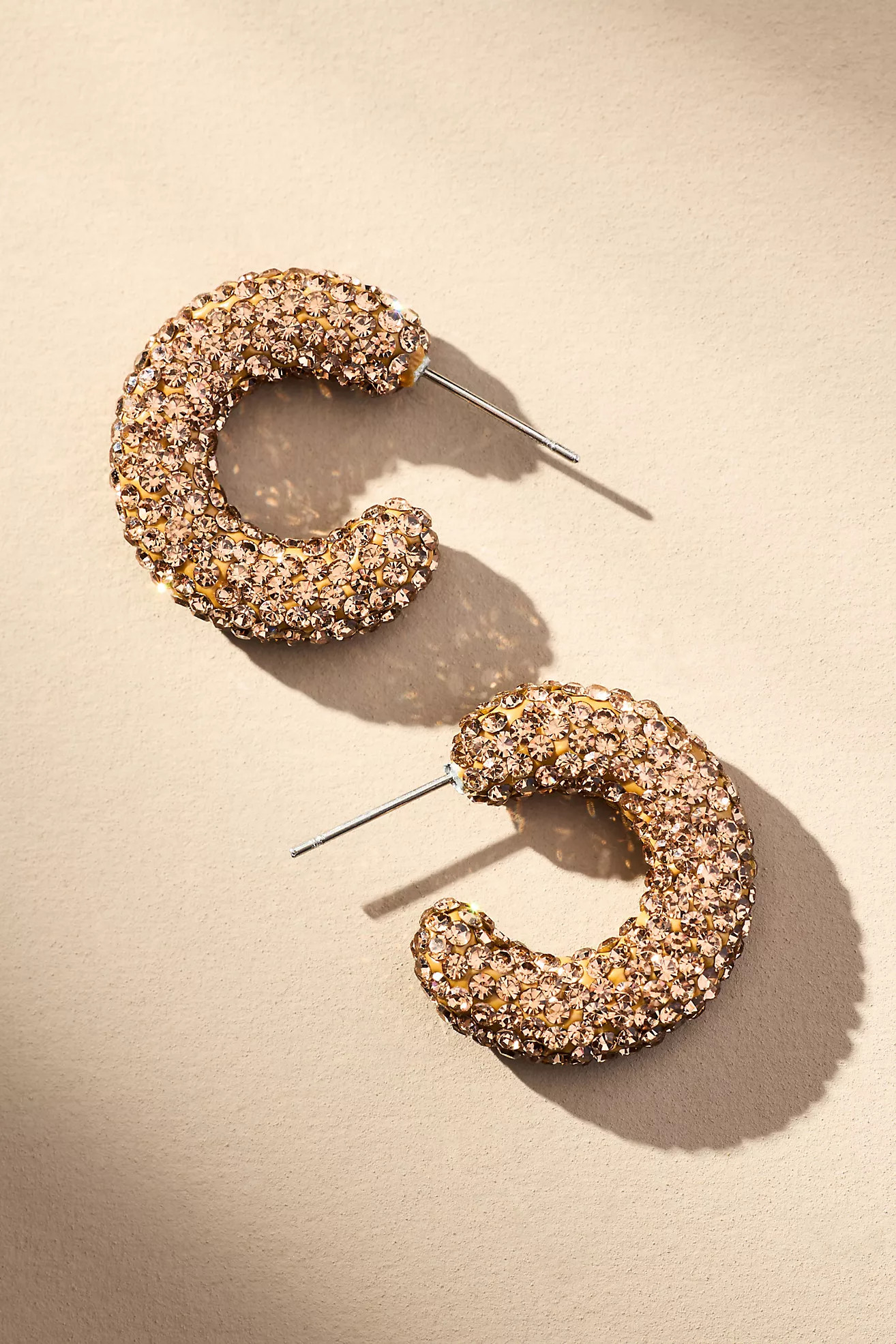 Small Rhinestone Hoop Earrings | Anthropologie (US)