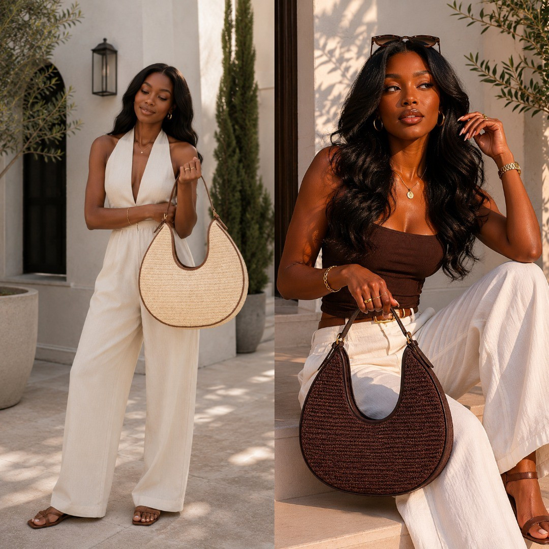 I don't need another bag....and yet here we are. 🤎Something about the shape, the texture, and the effortless summer vibe of this one had me immediately adding it to my wishlist.Would you carry the light one or the dark brown one?

#LTKTravel #LTKOver40 #LTKSeasonal