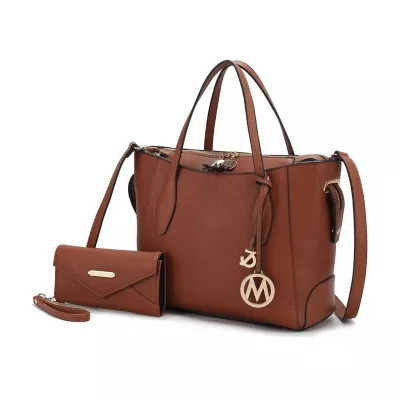 MIA K COLLECTION Tote Bag with Wallet, Brown | Belk