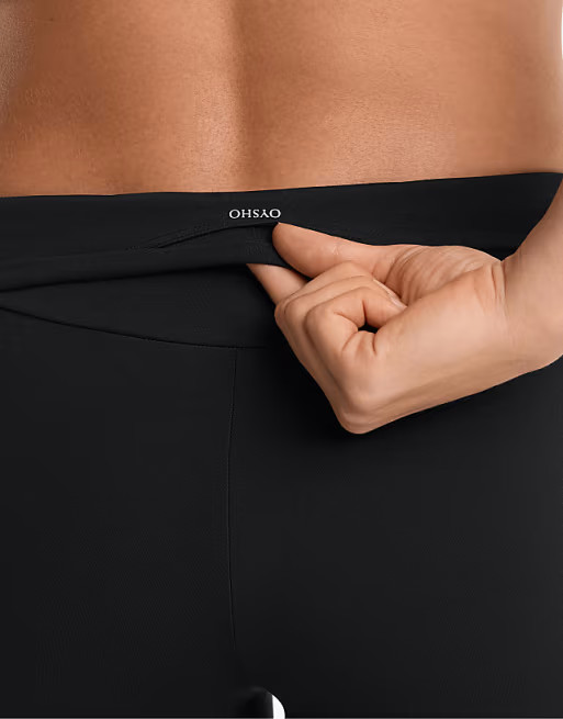 OYSHO comfortlux high rise 10cm hot pants in black | ASOS (Global)