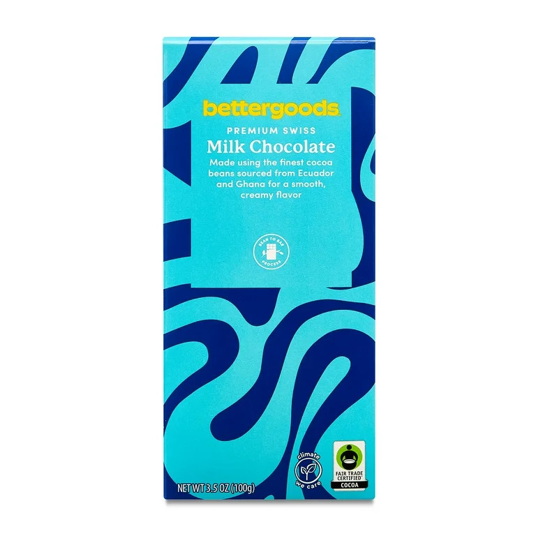 bettergoods Premium Swiss Milk Chocolate Bar, 3.5 oz | Walmart (US)
