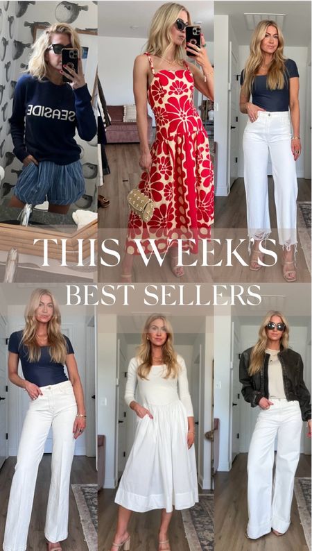 This week’s best sellers! Boxer shorts + dropped waist dresses + white denim + bomber jacket 

#LTKstyletip #LTKbeauty #LTKSeasonal
