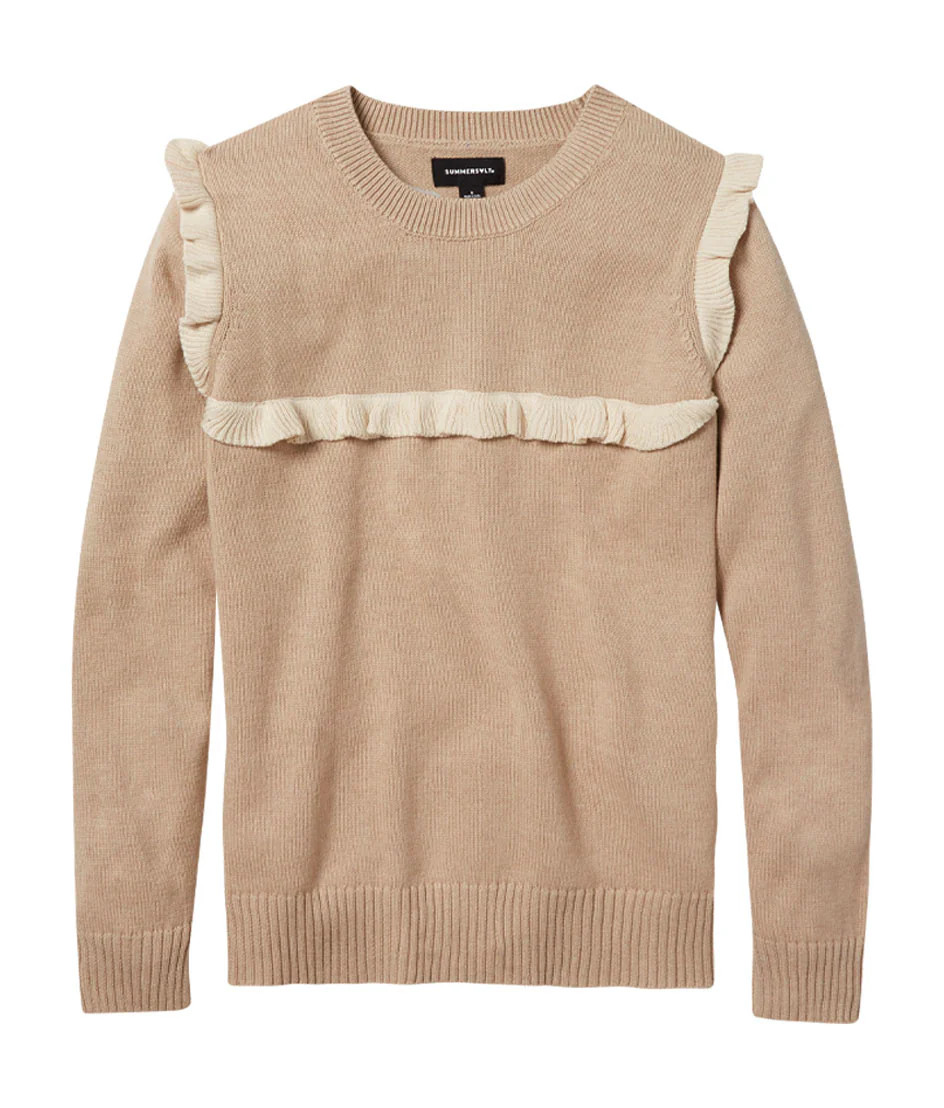 The Year-Round Crewneck Ruffle Sweater | SummerSalt