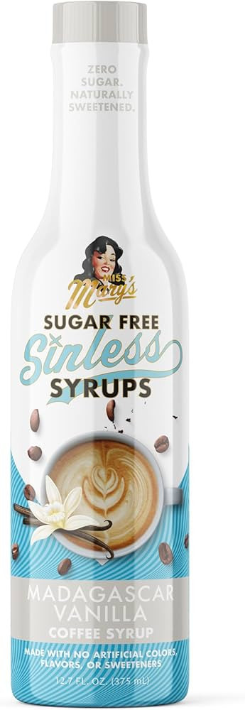 Miss Mary's Madagascar Vanilla Sugar Free Coffee Syrup- Stevia Based, No Sugar Alcohols or Sucral... | Amazon (US)