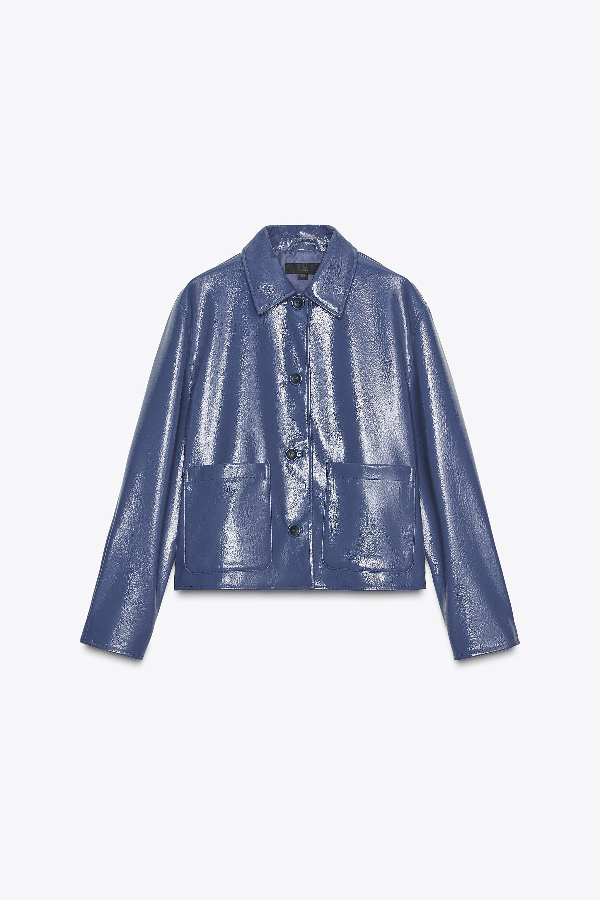 PATENT FAUX LEATHER JACKET | Zara AU