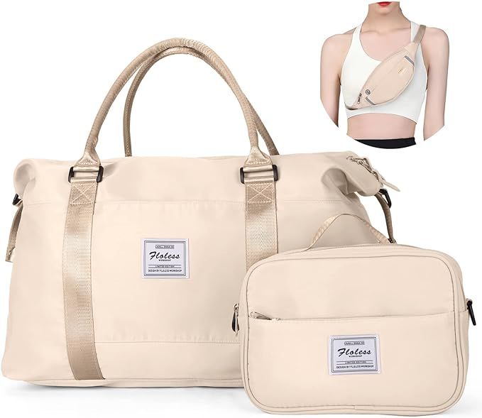 Amazon.com | Travel Duffel Bag, Sports Tote Gym Bag, Shoulder Weekender Overnight Bag for Women |... | Amazon (US)