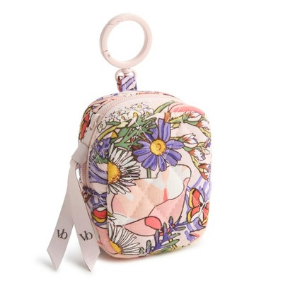 Vera Bradley Women's Outlet Cotton Large Essential Earbud Bag Charm Coastal Wildflowers | Target