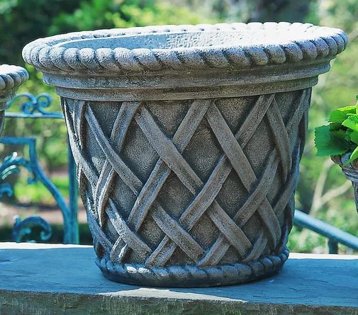 English Weave Cast Stone Pot Planter | Wayfair Professional