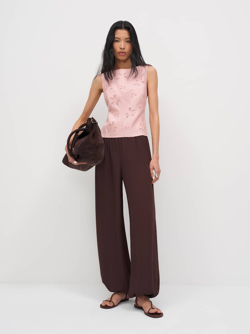 Evelina Linen Top | Reformation (Global)