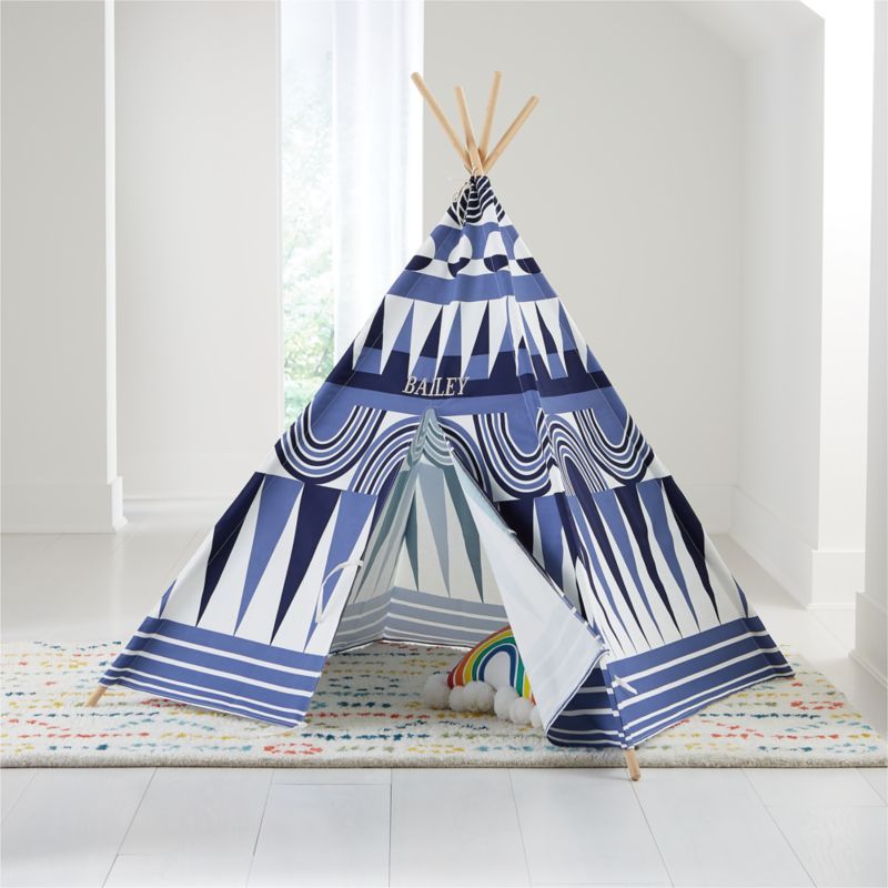 Abstract Blue Teepee + Reviews | Crate and Barrel | Crate & Barrel