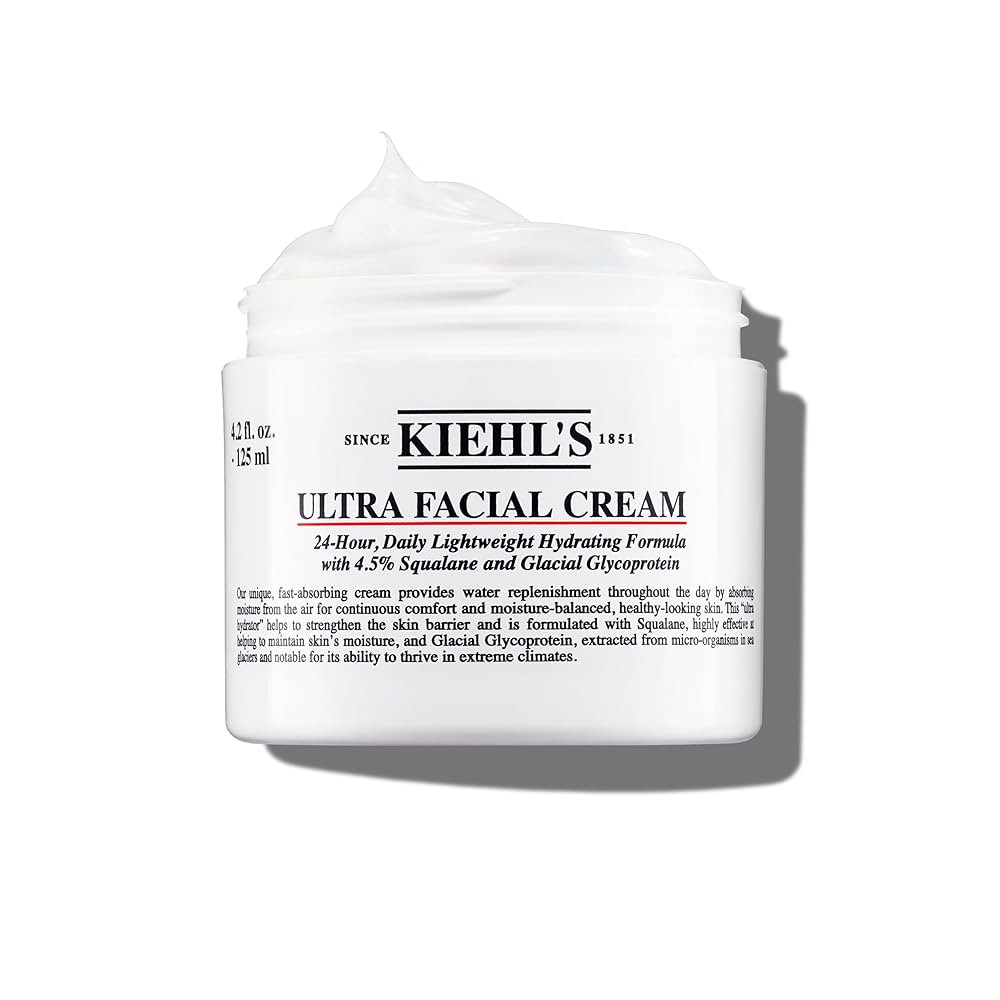 Kiehl's Ultra Facial Cream, with 4.5% Squalane to Strengthen Skin's Moisture Barrier, Skin Feels ... | Amazon (US)