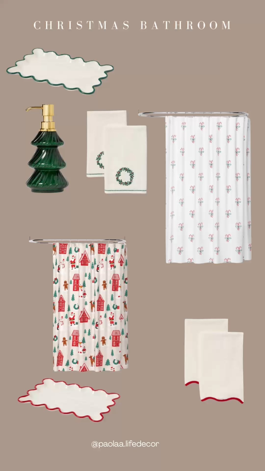 Christmas bathroom 

#LTKHome