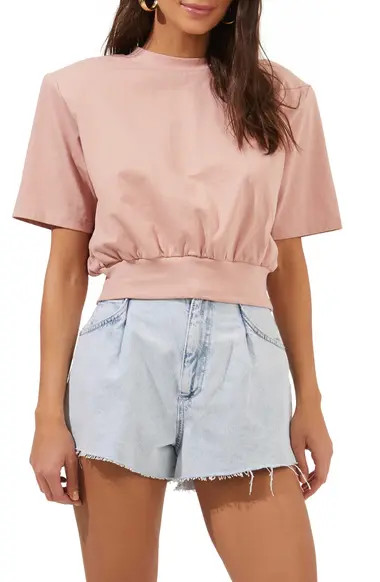 Volume Shoulder Crop T-Shirt | Nordstrom