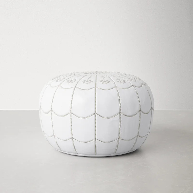Borealis Leather Pouf | Wayfair North America