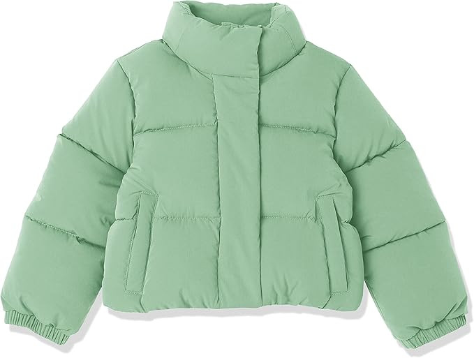 Amazon Essentials Girl's Cropped Full-Zip Puffer Jacket (Quilted Matte or Sherpa Fleece) | Amazon (US)