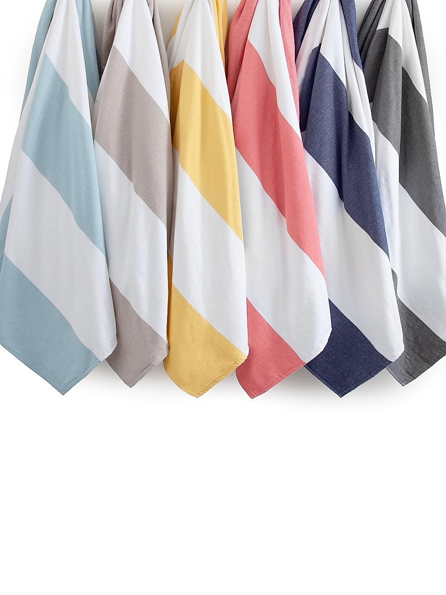 Block Stripe Beach Towel - Seaglass White | Saks Fifth Avenue