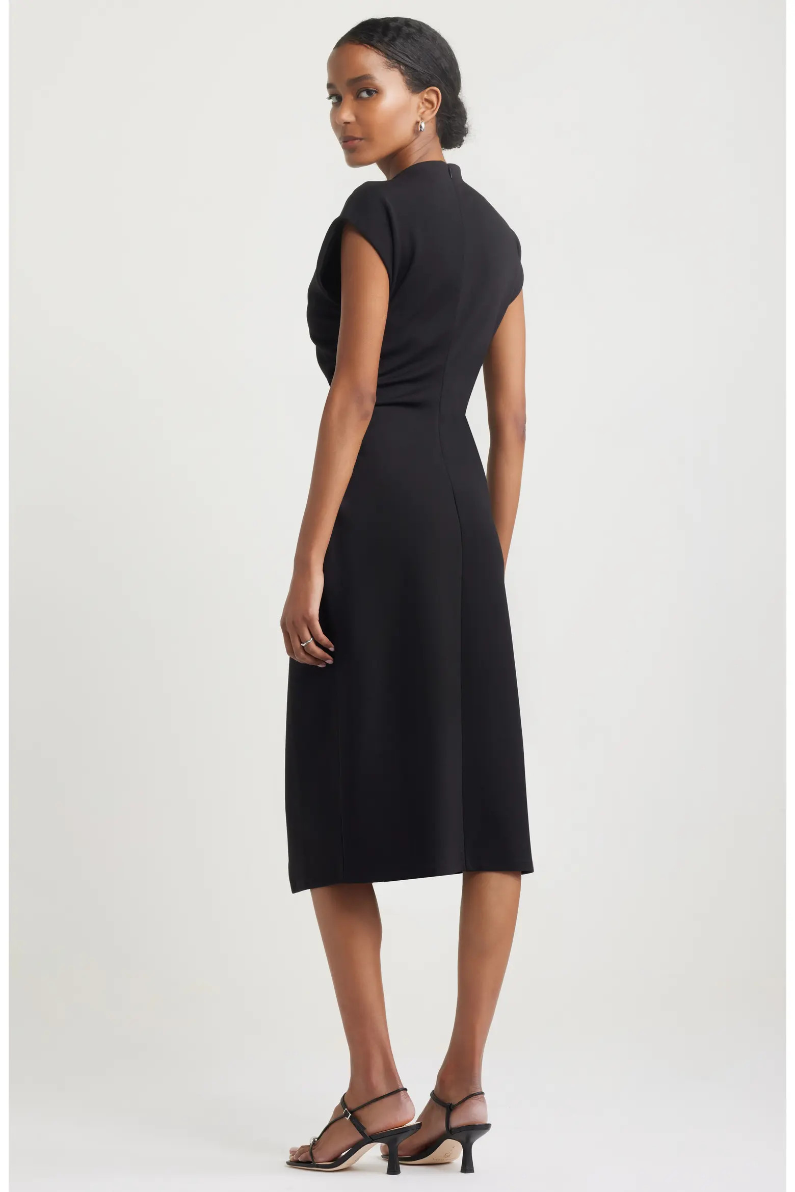 Nordstrom Ruched Funnel Neck Midi Dress (Women) | Nordstrom | Nordstrom
