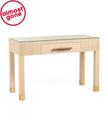 32x48x20 sophisticate natural saguran console table | TJ Maxx