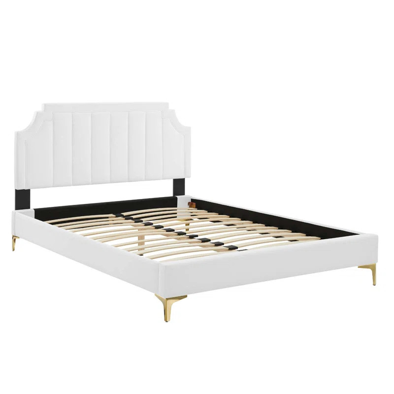 Sienna Performance Velvet Platform Bed | Wayfair North America