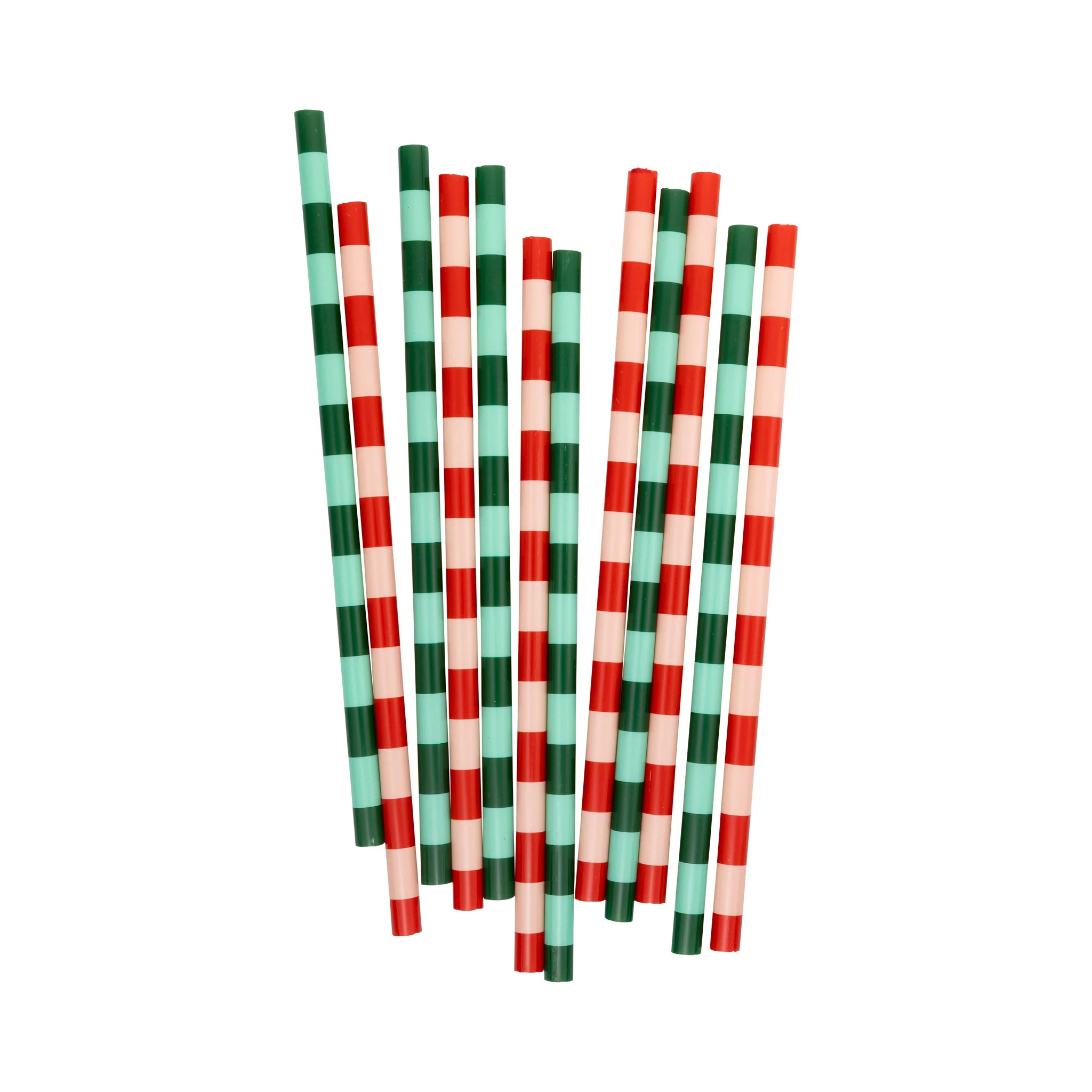 Red and Pink & Green and Mint Straw Set | My Mind's Eye