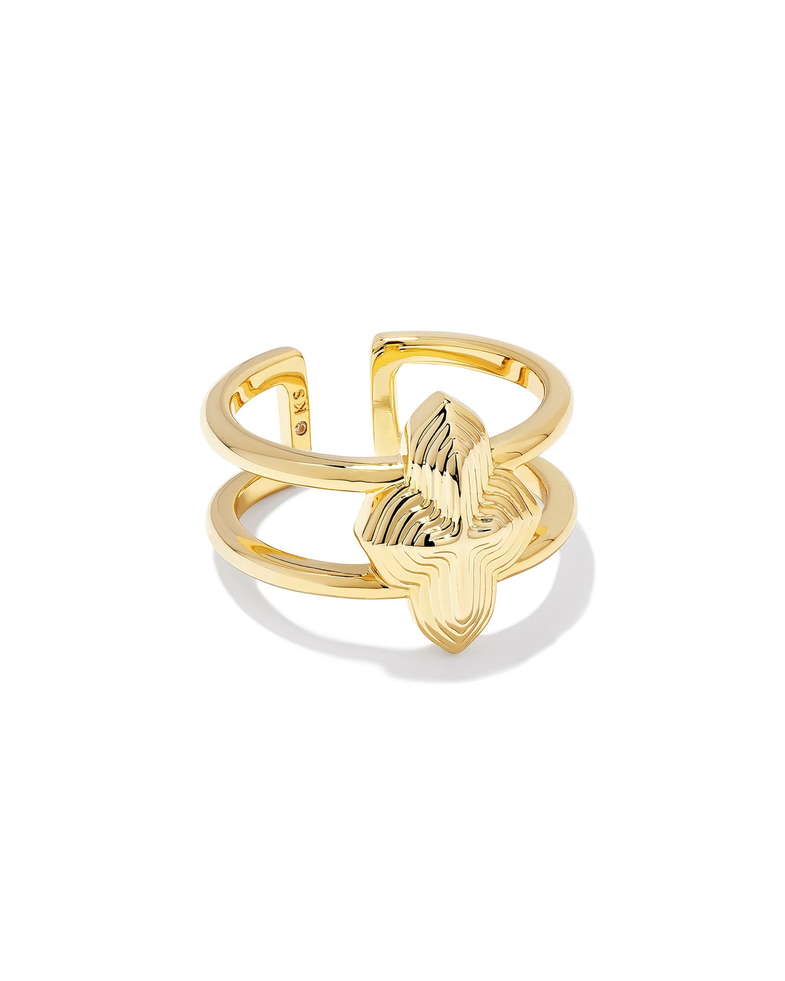 Abbie Metal Double Band Ring in Gold | Kendra Scott