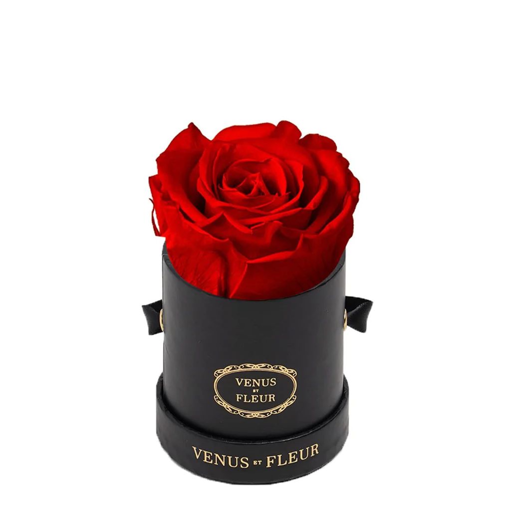 Le Mini Round - Black Classic with Eternity Roses | Venus ET Fleur