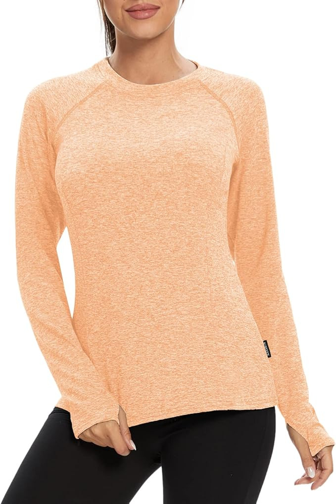 Amazon.com: Women's Thermal Compression Shirt Long Sleeve Running Shirt Moisture Wicking Athletic... | Amazon (US)