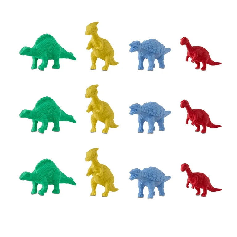 Dinosaur Eraser Party Favors, Multicolor, 12 Count, Valentine's Day by Way To Celebrate | Walmart (US)