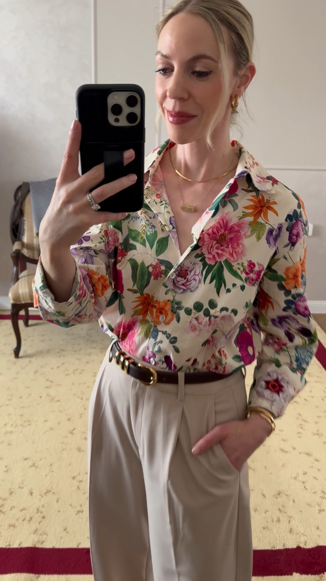 Work wear outfit, spring fashion, new in Zara, floral print blouse, chocolate brown belt (on sale with code STYLE)

#LTKSaleAlert #LTKWorkwear #LTKFindsUnder100