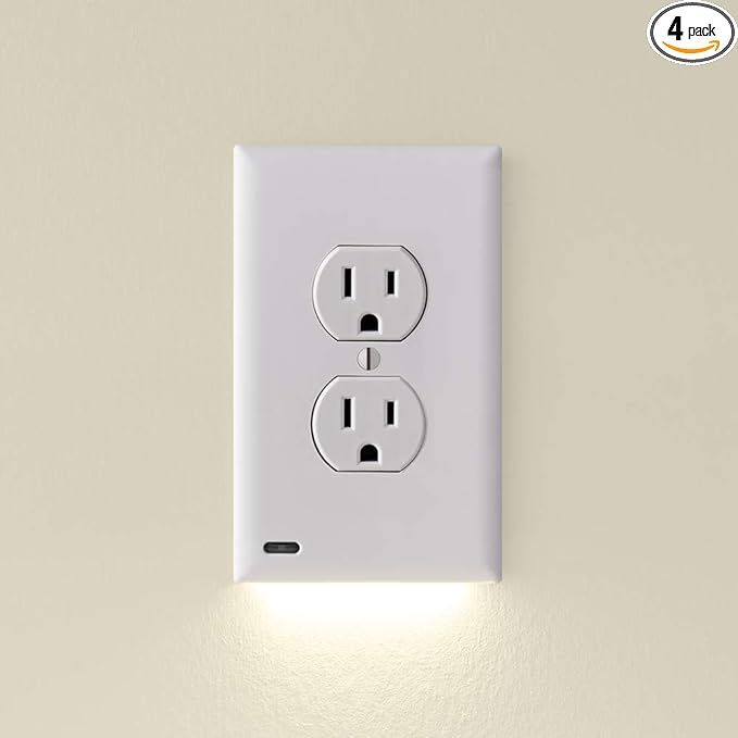 SnapPower 4 Pack GuideLight 2 [for Duplex Outlets] - Replaces Plug-in Night Light - Electrical Re... | Amazon (US)