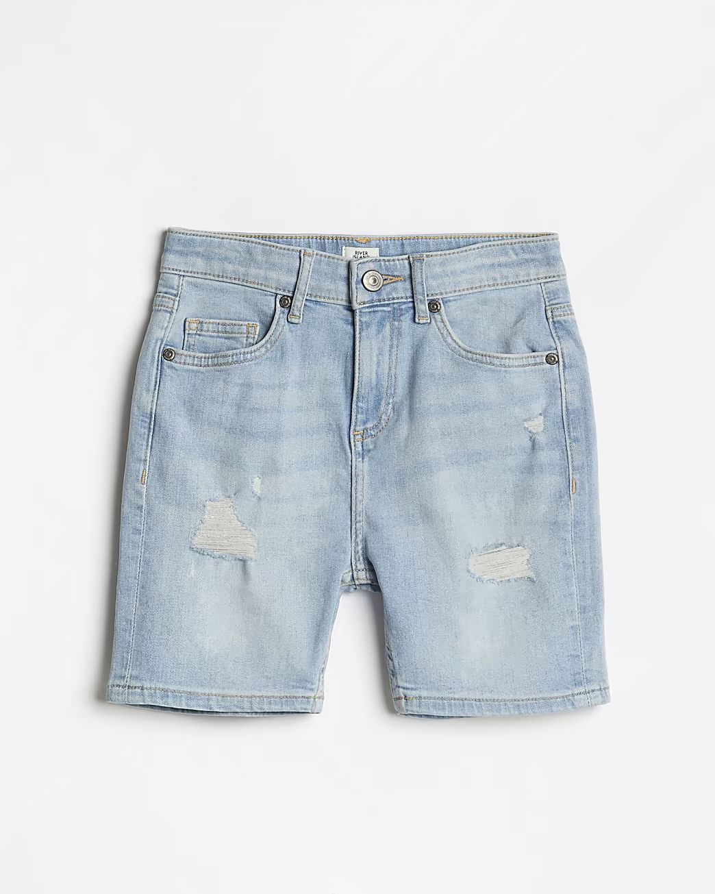 Boys blue ripped denim shorts | River Island (UK & IE)