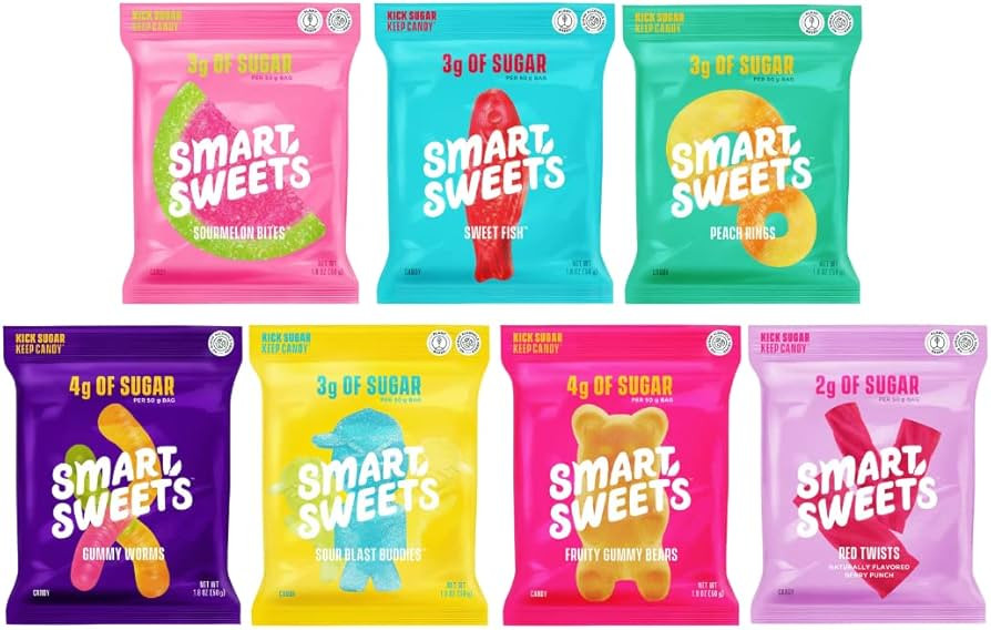 SmartSweets Variety Pack, Candy With Low Sugar & Calorie, Healthy Snacks For Kids & Adults - 1.8o... | Amazon (US)