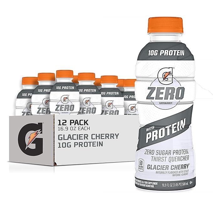 Gatorade Zero With Protein, 10g Whey Protein Isolate, Zero Sugar, Electrolytes, Glacier Cherry, 1... | Amazon (US)