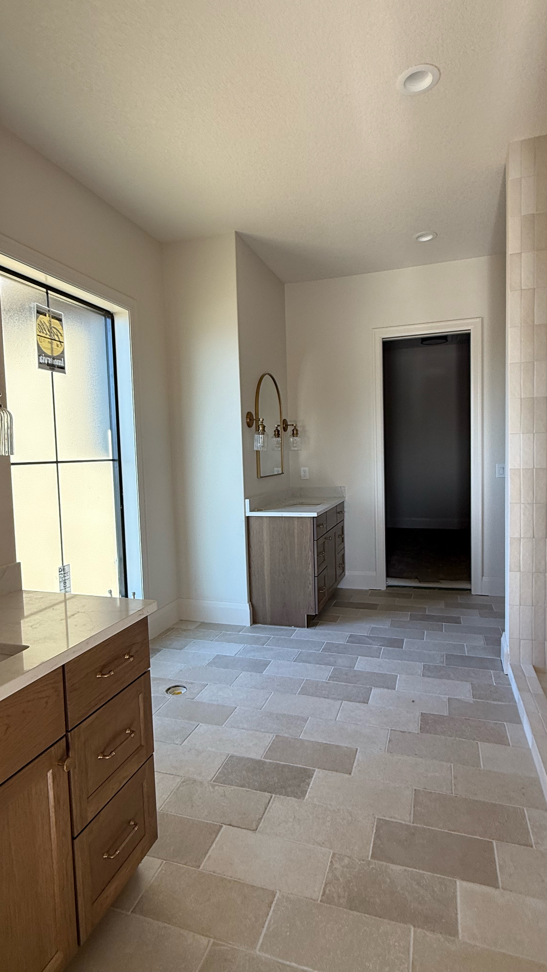 Lighting and mirror links from today's jobsite! 
Floor tile is pietra di ostuni from Virginia tile
Shower tile is equipe magma- white 

#LTKHome #LTKWatchNow #LTKStyleTip