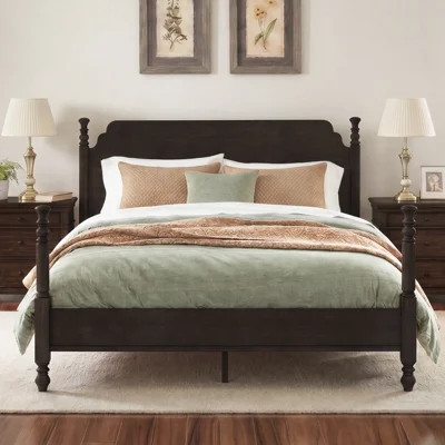 Cleo Solid Wood Bed Frame With Spindle Design | Wayfair North America