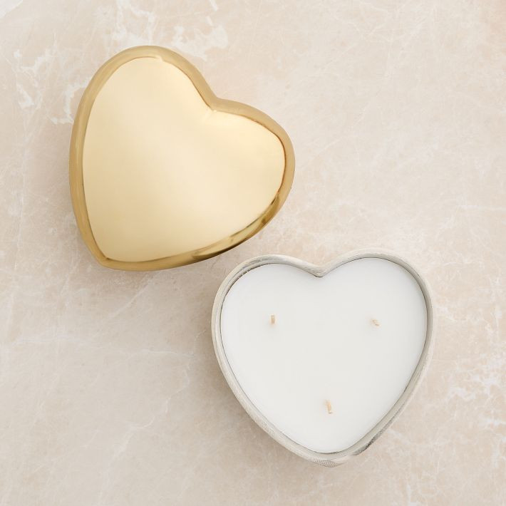 Heather Heart Filled Candle - Amber Jasmine | West Elm (US)