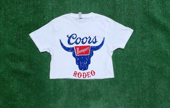 Coors Rodeo Cropped Top Shirt | Etsy | Etsy (US)