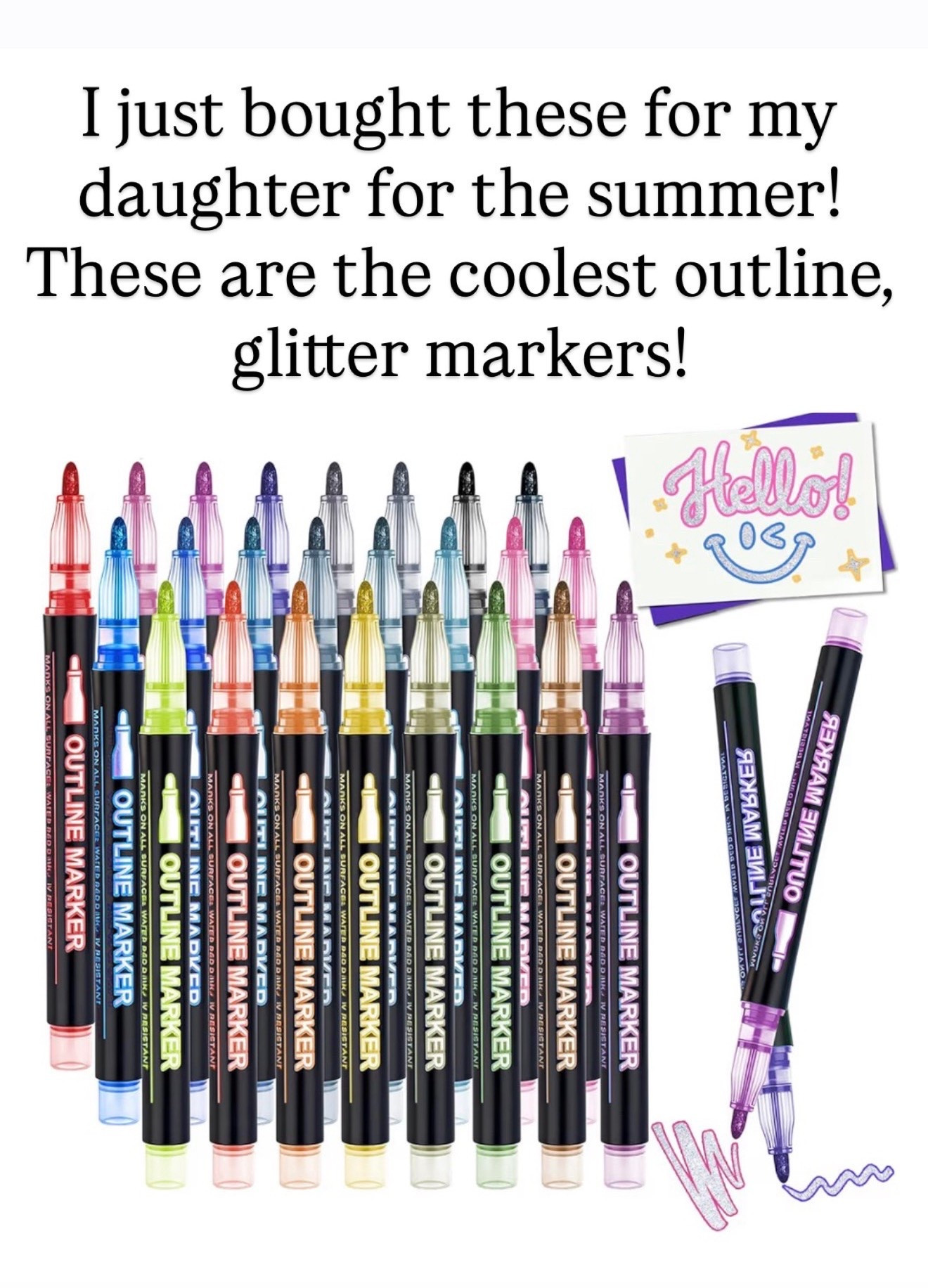 These outline glitter markers are so cool!!

#LTKKids