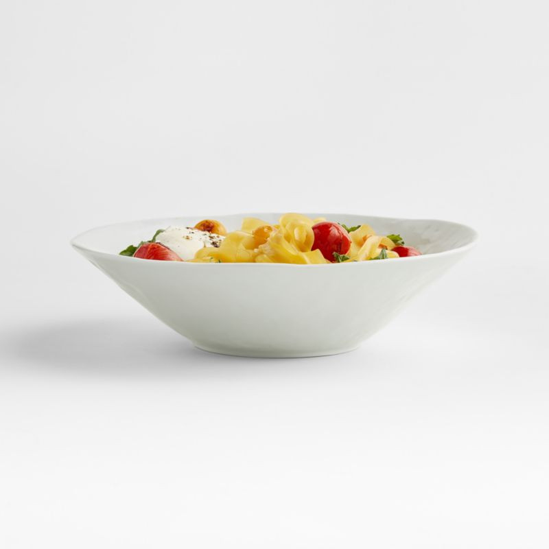 Mercer White Pasta Bowl + Reviews | Crate & Barrel | Crate & Barrel